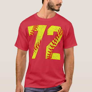 T-shirt Fastpitch Softball Numéro 72 72 Softball Shirt Jer