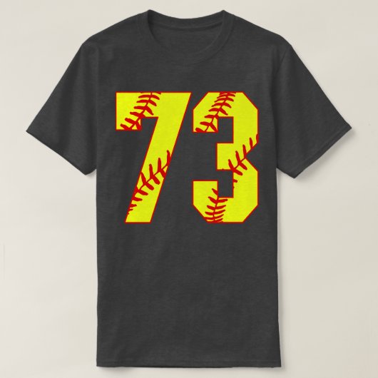 T-shirt Fastpitch Softball Numéro 73 73 Softball Jersey U (Design devant)