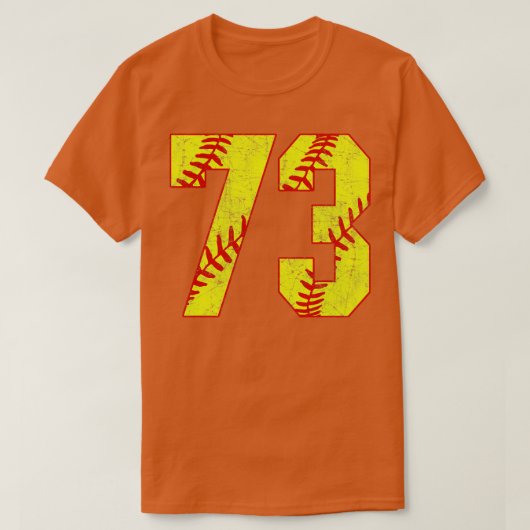 T-shirt Fastpitch Softball Numéro 73 73 Softball Shirt Jer (Design devant)