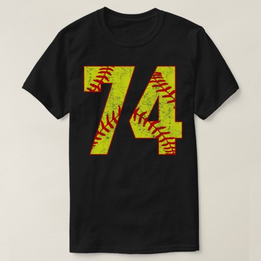 T-shirt Fastpitch Softball Numéro 74 74 Softball Jersey U (Design devant)