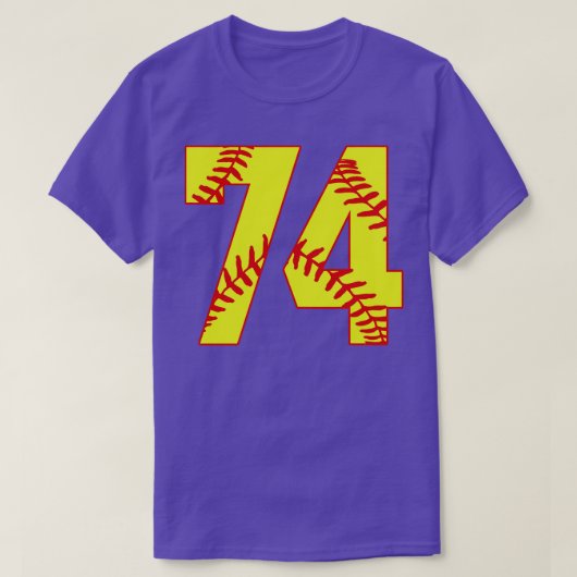 T-shirt Fastpitch Softball Numéro 74 74 Softball Shirt Jer (Design devant)