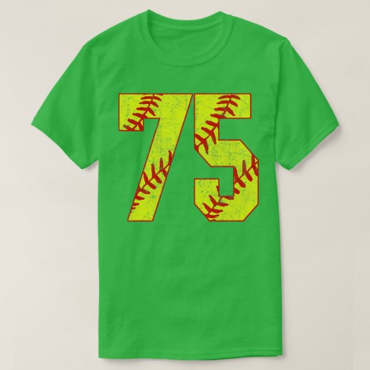 T-shirt Fastpitch Softball Numéro 75 75 Softball Jersey U (Design devant)