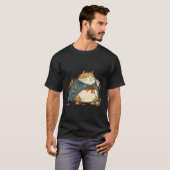 T-shirt Fat Chat Samurai japonais Ukiyo E Style (Devant entier)