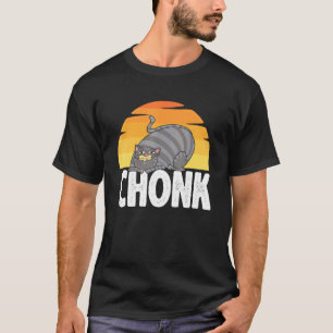 T-shirt Fat Chats Mème Chonk Chat Gens Gras Retro Vintage