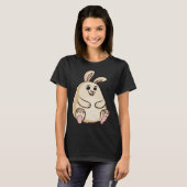 T-shirt Fat Cute Chubby Rabbit Bunny (Devant entier)