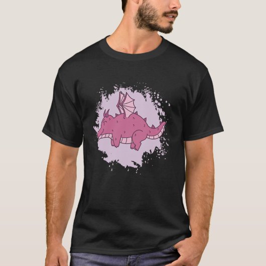 T-shirt fat Dragon Fantasy Animal cute (Devant)