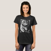 T-shirt Fat Gray Cat Monochrome Kitten (Devant entier)