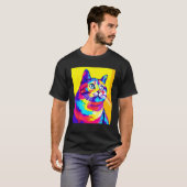 T-shirt Fat Rainbow Cat (Devant entier)