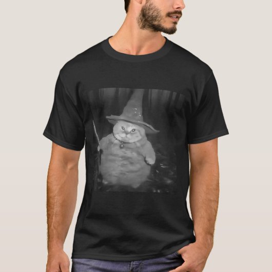 T-shirt Fat Wizard Cat Fat Kitten Wizard Funny Cat Meme Br (Devant)
