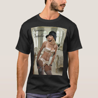 T-shirt Fatale féminine des années 1920 - Fumer et armes à