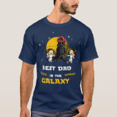 T-shirt Father 2 Daughters Meilleur DAD dans le Galaxy day (Devant)