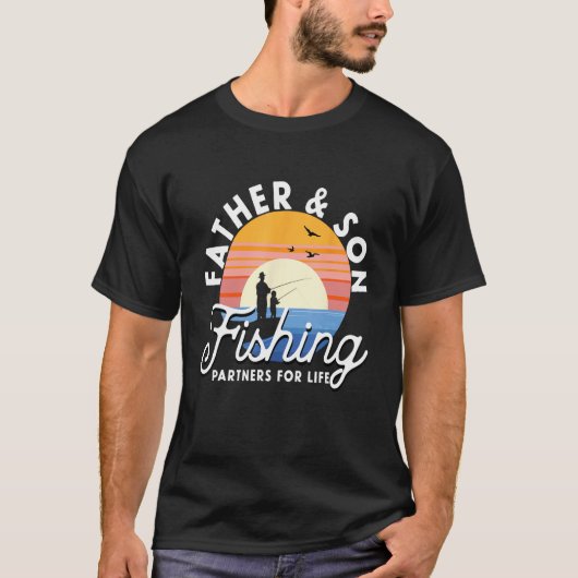T-shirt Father and Son Fishing Partners for Life (Devant)