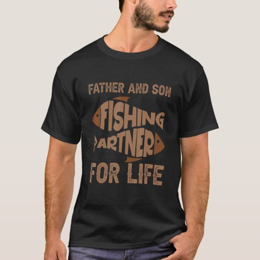T-shirt Father and son fishing partners for life 1 (Devant)