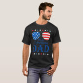 T-shirt Father Day  All American Dad Patriotic USA Flag 4t (Devant entier)
