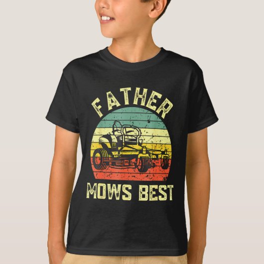 T-shirt Father Mows Funny Fathers Day Dad Jokes Lawn Mowin (Devant)