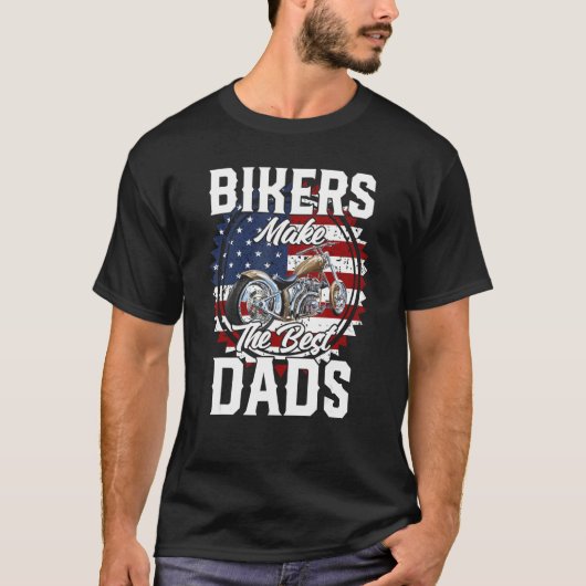 T-shirt Father s Day Biker Gold Hardtail Custom Chopper (Devant)