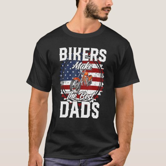 T-shirt Father s Day Biker Red Flamed Motorcyccle (Devant)