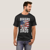 T-shirt Father s Day Biker Red Flamed Motorcyccle (Devant entier)