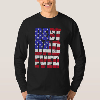 T-shirt Father's Day Best Dad Ever With Us American Flag 1