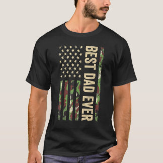 T-shirt Father's Day Best Dad Ever With Us American Flag 6