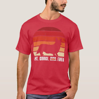 T-shirt Father's Day  Corgi Dog Lover  Retro Best Corgi Da