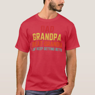 T-shirt Fathers Day Gift from Grandkids Dad Grandpa Great