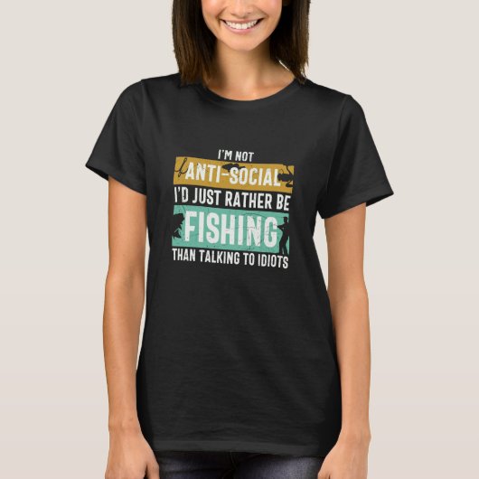 T-shirt Father's Day I'd Rather Be Fishing Fisherman (Devant)