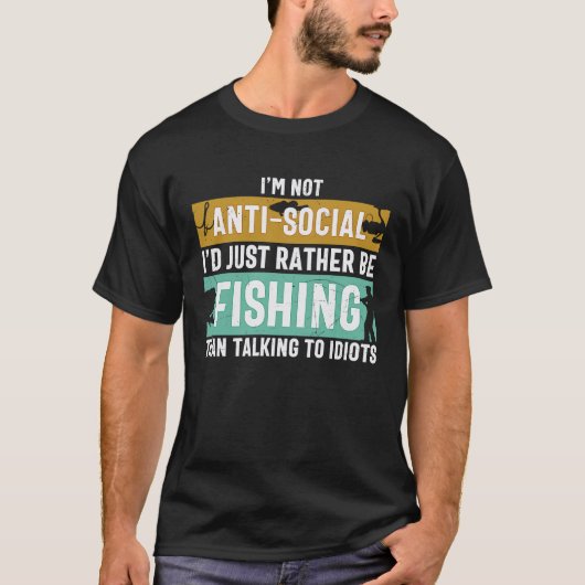 T-shirt Father's Day I'd Rather Be Fishing Fisherman (Devant)