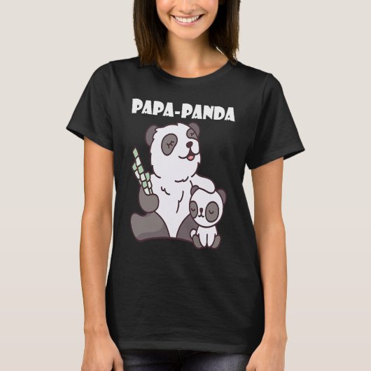 T-shirt Father's Day  Papa Panda  1 (Devant)