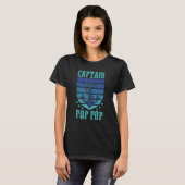 T-shirt Father's Day Seafarer Daddy Boater Papa  Captain P (Devant entier)