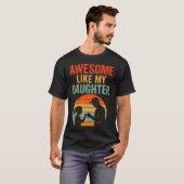 T-shirt Fathers Day Shirt Men Awesome Like My Daughter Fun (Devant entier)