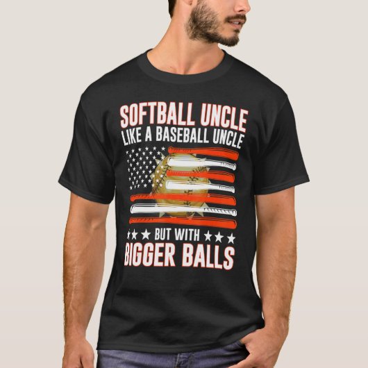 T-shirt Father's Day  Softball Uncle Like A Baseball Uncle (Devant)