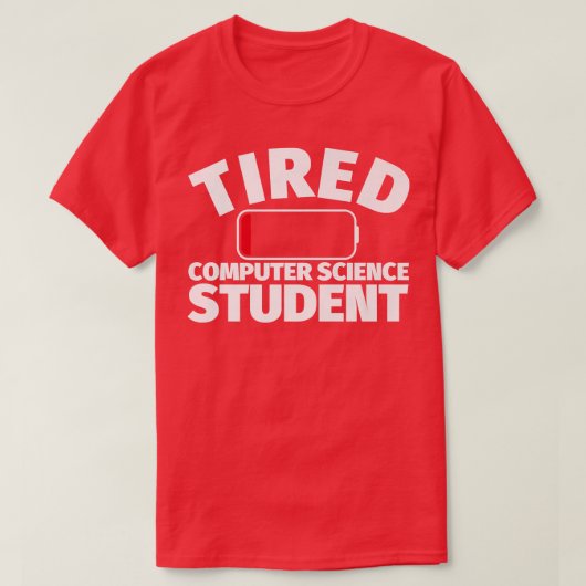 T-shirt Fatigué Computer Science étudiant Premium (Design devant)