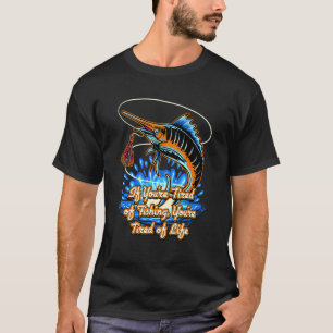 T-shirt Fatigué de la pêche Citations de pêcheur Citations
