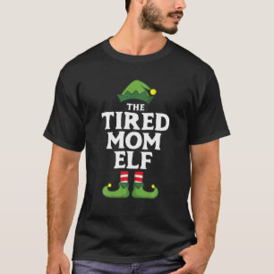 T-shirt Fatigué Maman Elf Correspondant Famille Groupe Noë