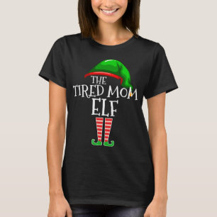 T-shirt Fatigué Maman Elf Famille d'appariement Groupe Noë