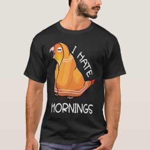 T-shirt Fatigué Parrot Hates Matins I Green Cheek Pineappy
