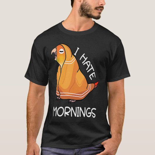 T-shirt Fatigué Parrot Hates Matins I Green Cheek Pineappy (Devant)