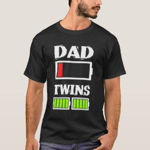 T-shirt Fatigué Twin Papa Batterie basse Papa De Twins