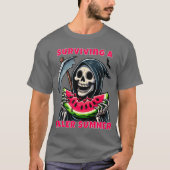 T-shirt Faucheur drôle d'horreur Pastèque Summerween (Devant)