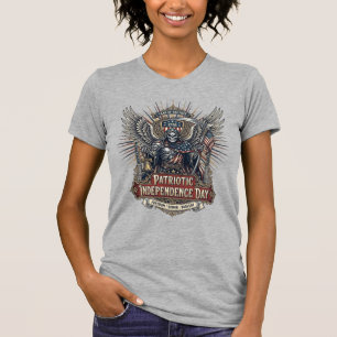 T-shirt Faucheuse Chrome Patriotique Squelette & Re