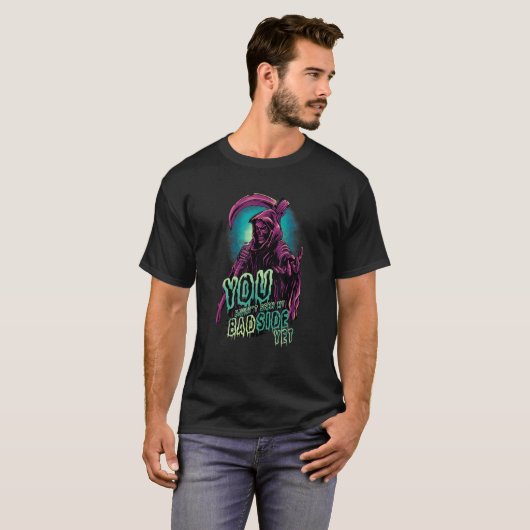 T-shirt Faucheuse Gothique Grim Cool Grim Reaper Avec Scyt (Devant entier)