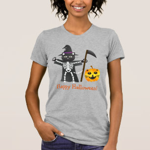 T-shirt Faucheuse Halloween Cat Grim
