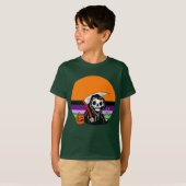 T-shirt Faucheuse - Jack O'Lantern Coucher de soleil Hallo (Devant entier)