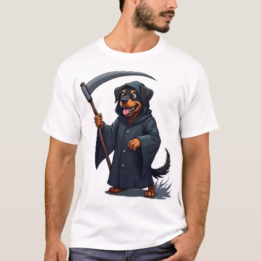 T-shirt Faucheuse Rottweiler Chien (Devant)