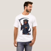T-shirt Faucheuse Rottweiler Chien (Devant entier)