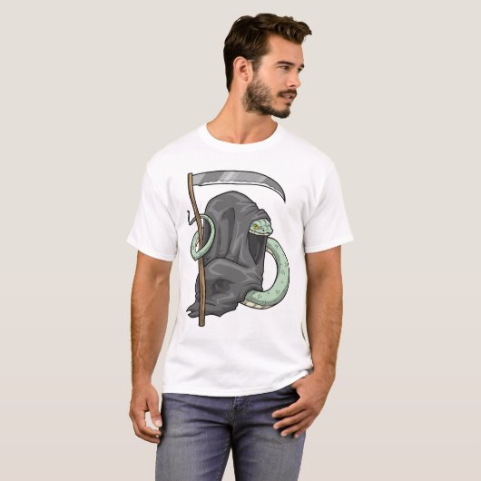 T-shirt Faucheuse serpent Halloween Grim (Devant entier)