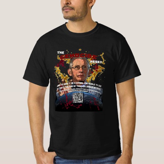 T-shirt Fauci Le génocide Réinitialise Fauci 2021 Collecte (Devant)