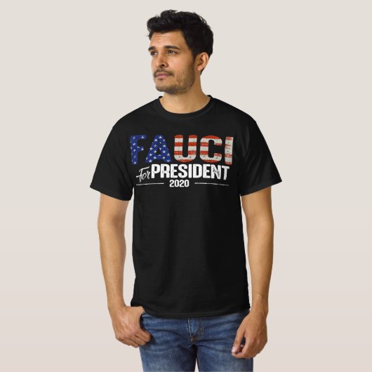 T-shirt Fauci pour le président 2020 (Devant entier)