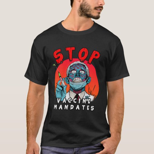 T-shirt Fauci Stop Vaccin Mandat Arrestation Fauci Mon cor (Devant)